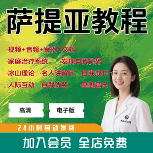 萨提亚课程合集家庭治疗模式深层沟通力冰山理论自我成长培训教程