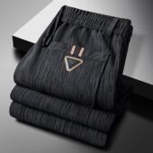 男士 大码 卫裤 秋冬季 加绒加厚保暖休闲长裤 2026新款 条绒松紧腰裤 子