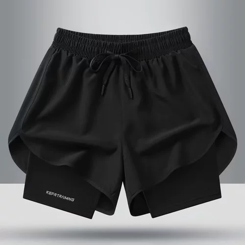 Летние шорты подходит для мужчин и женщин, тонкие быстросохнущие шелковые штаны, свободный крой, оверсайз, для бега