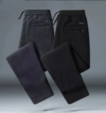 Мужские демисезонные утепленные спортивные штаны для отдыха, большой размер, свободный прямой крой