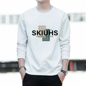 潮流字母印花休闲大码 男生卫衣运动宽松春秋款 打底衫 T恤上衣服潮