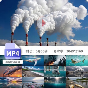 高清工业污染环境破坏塑料垃圾海洋生物死亡危机自然保护视频素材