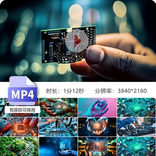 高清国产芯片生产线尖端科技动画半导体纳米工艺自主创新视频素材