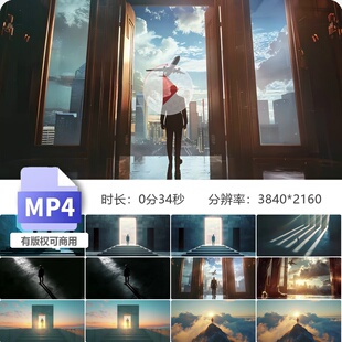 高清成功人士商务精英背影光影意境男高端自信步伐灵感登视频素材