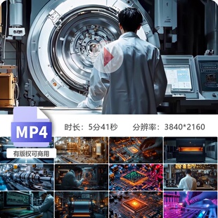 高清芯片光刻机制造视频半导体微机械臂自动化生产线设备视频素材