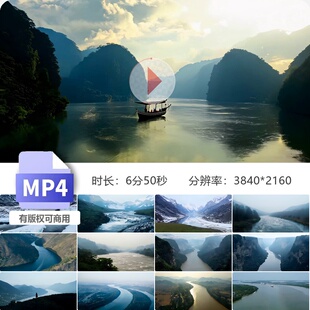 高清长江源唐古拉山三峡唯美景色扬子江母亲河入海口视频素材