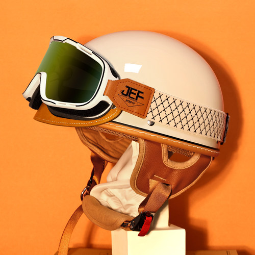 台湾复古半盔男女夏季超轻透气