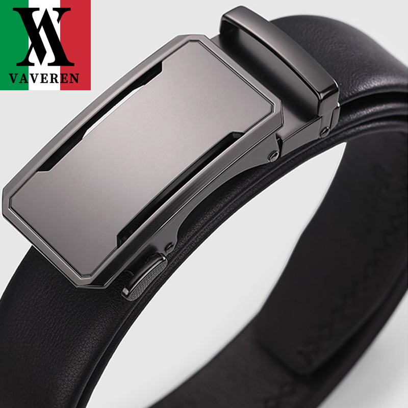 梵威伦高端皮带男年轻人真皮2026新款简约百搭自动扣牛仔裤腰带男