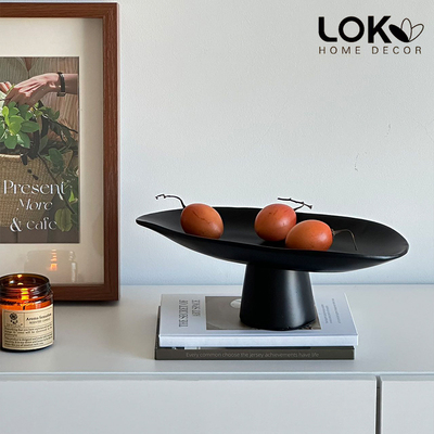 意式简约餐桌高脚果盘摆件