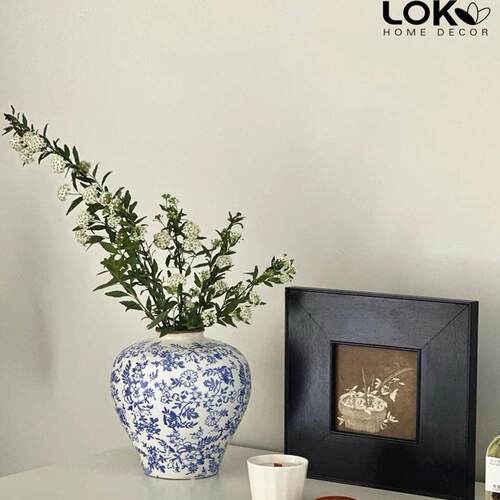 新中式陶瓷花瓶青花瓷复古插花花器客厅桌面玄关装饰摆件高级大肚