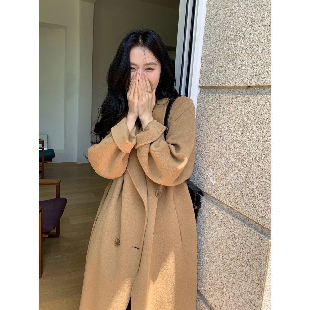 2024秋冬新款韩式长过膝双面羊毛小个子服装,女装/女士精品,毛呢外套,淘宝优惠券,粉丝福利购,淘宝优惠卷