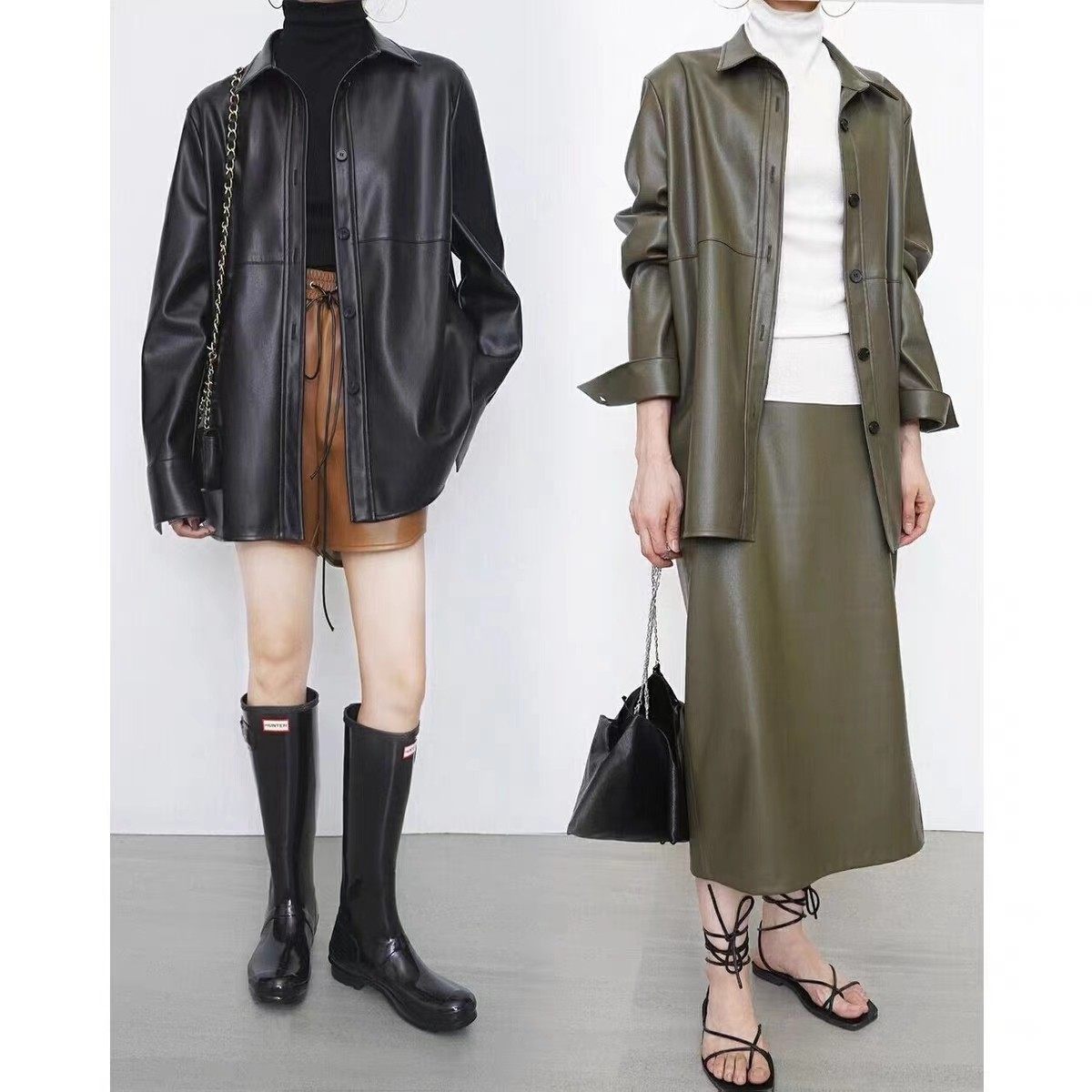 2025秋冬设计款绵羊皮皮衣真皮皮衣高级感宽松廓形西装皮外套潮