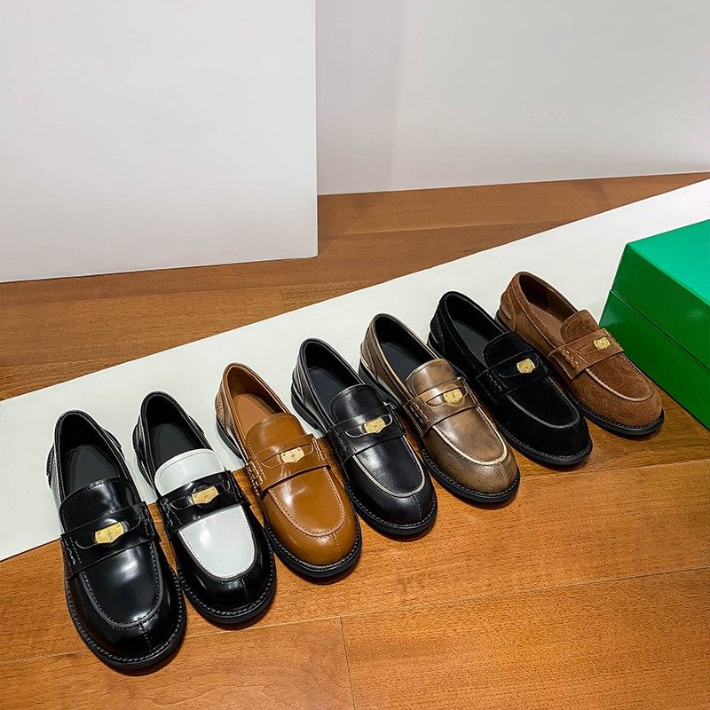 金币乐福鞋女2025新款真皮复古豆豆鞋懒人一脚蹬单鞋英伦风小皮鞋,女鞋,乐福鞋（豆豆鞋）,淘宝优惠券,粉丝福利购,淘宝优惠卷