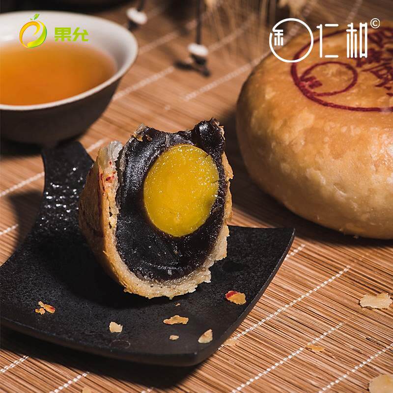 西堤仁和月饼绿豆乌黑豆沙捞朥饼双蛋黄老香黄广东潮汕潮式散装大