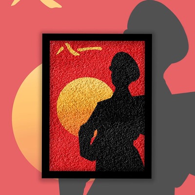 八一建军节纸浆画手工diy材料包肌理画8.1学校社区单位文创活动