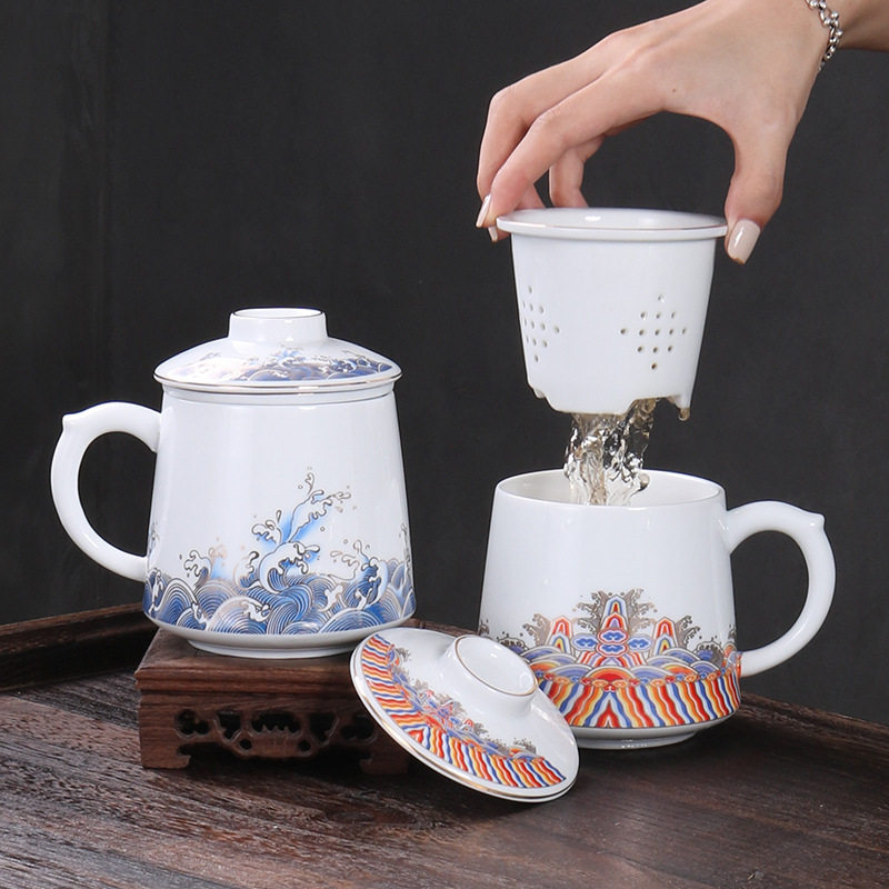 .陶瓷茶具公道杯茶漏整套装分茶器一体分茶杯紫砂装