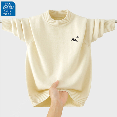 青少年大童男学生纯棉毛衣潮流