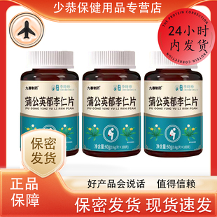 九春制药 李时珍蒲公英郁李仁片100片/瓶【天猫正品】