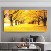黄金满地黄金大道装 饰画别墅酒店客厅大厅风景招财摇钱树墙壁挂画