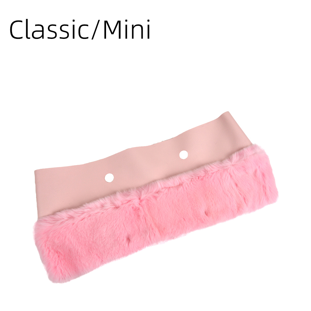 秋冬obag大中包真獭兔毛毛绒围领