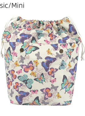 时尚新款OBAG Classic Mini大中包大容量抽绳印花内衬胆包配件