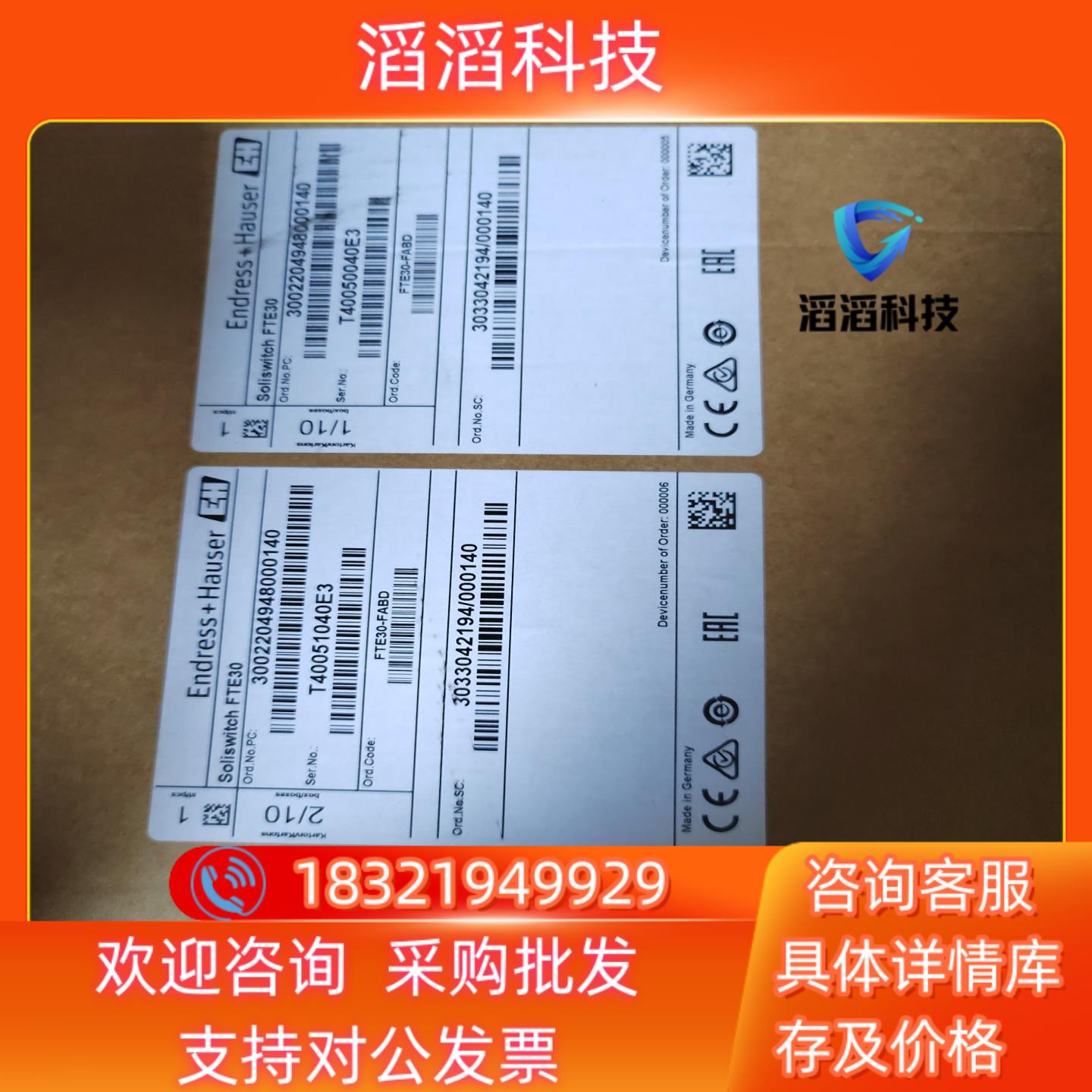 现货E+H FTE30-AABA阻旋料位开关全新原装