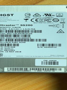 华为硬盘02351SCR HSSD-3.84T2S-A4 3