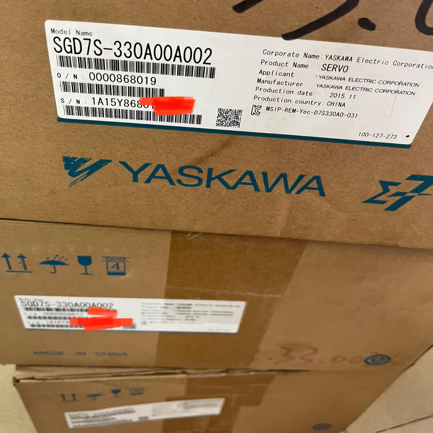 SGD7S一330A00A安川七系五千瓦伺服驱动器，全新原装