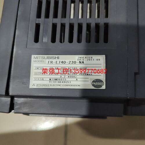 【荣强工控】三菱变频器FR-E740-230-NA功能完好，外盖有点破损