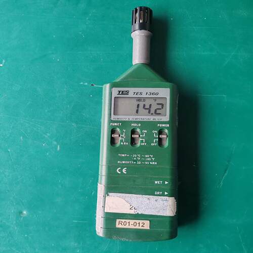 台湾泰仕TES-1360温湿度检测仪露点温湿度计 实图实拍，