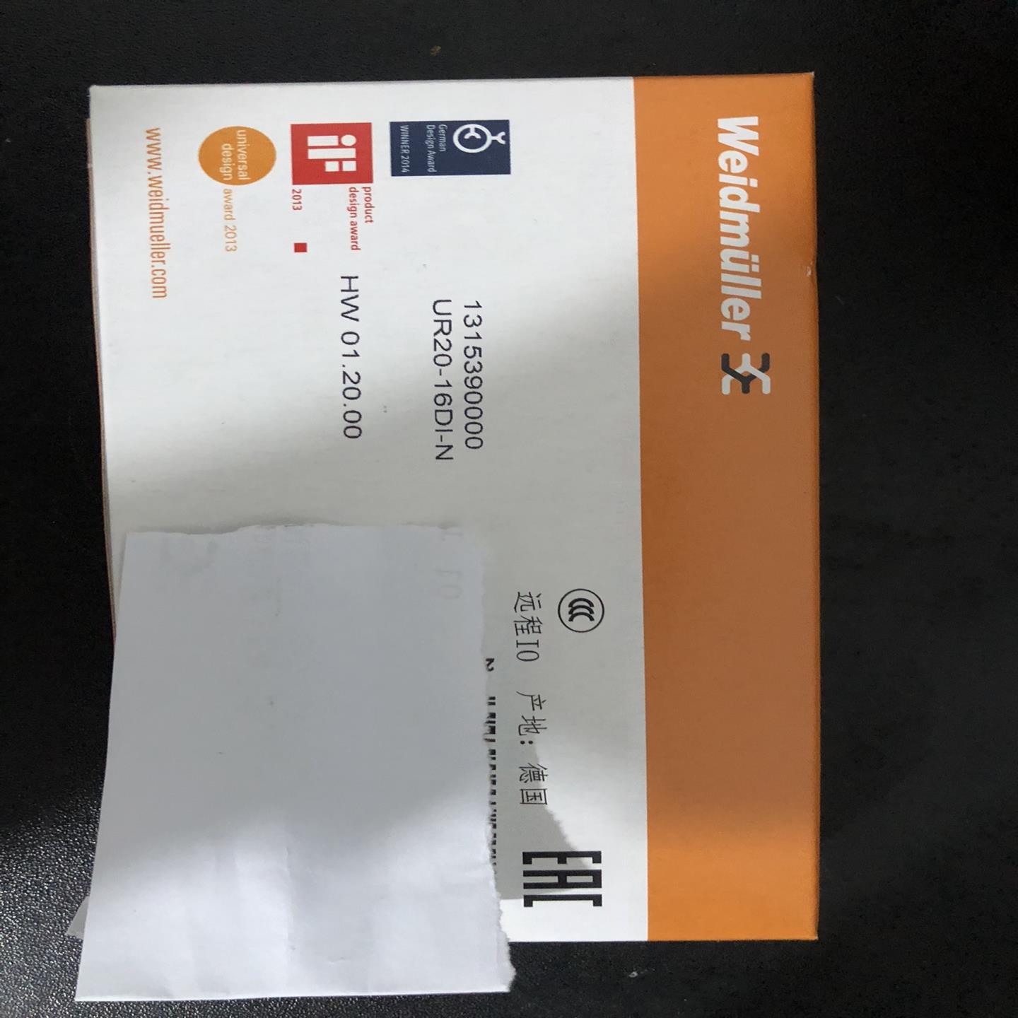 魏德米勒IO型号UR20-16DI-N 货号:1315390