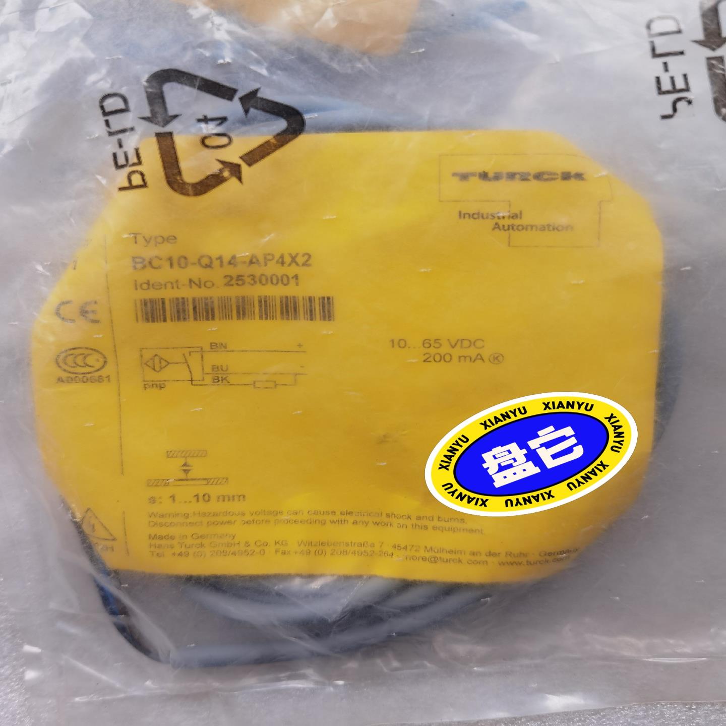 图尔克 BC10-Q14-AP4X2 订货号：2530001