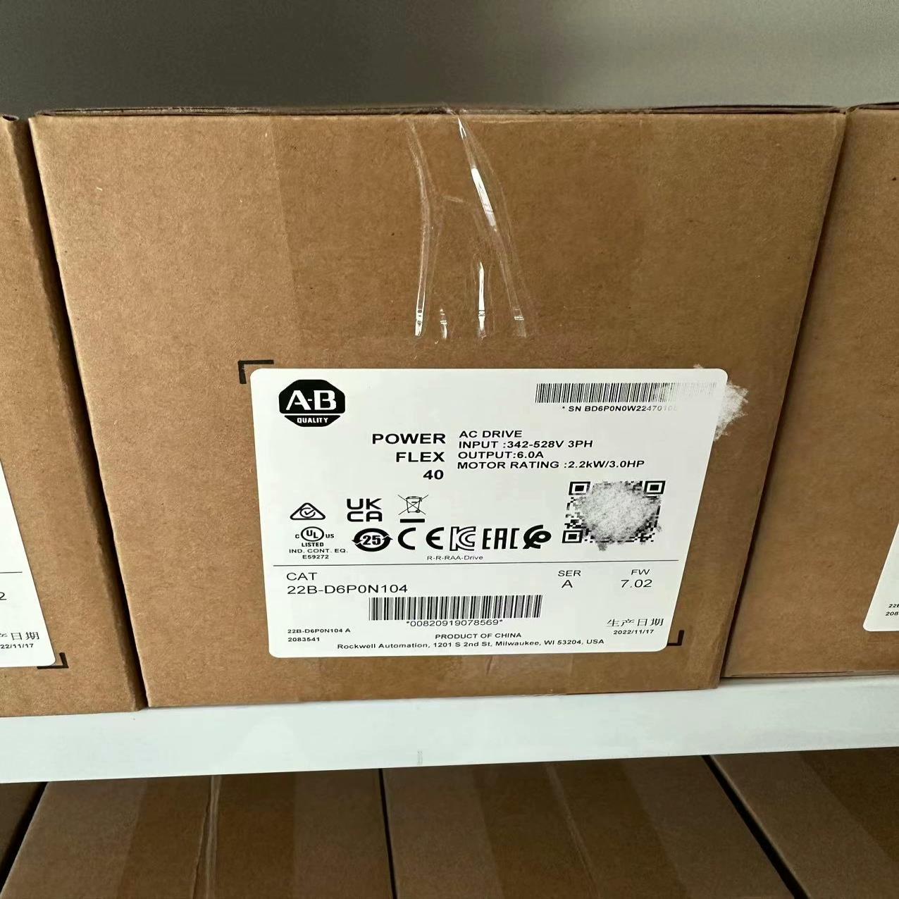 AB罗克韦尔变频器22B-D6P0N104全新原装正品现货，