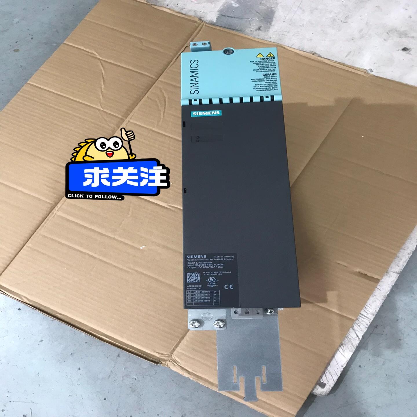 9成新西门子S129伺服电源模块6SL3131-6TE21-