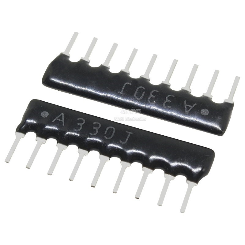 排阻9P 9脚 33欧 A330G RP9排电阻 9A330J 排阻 33R