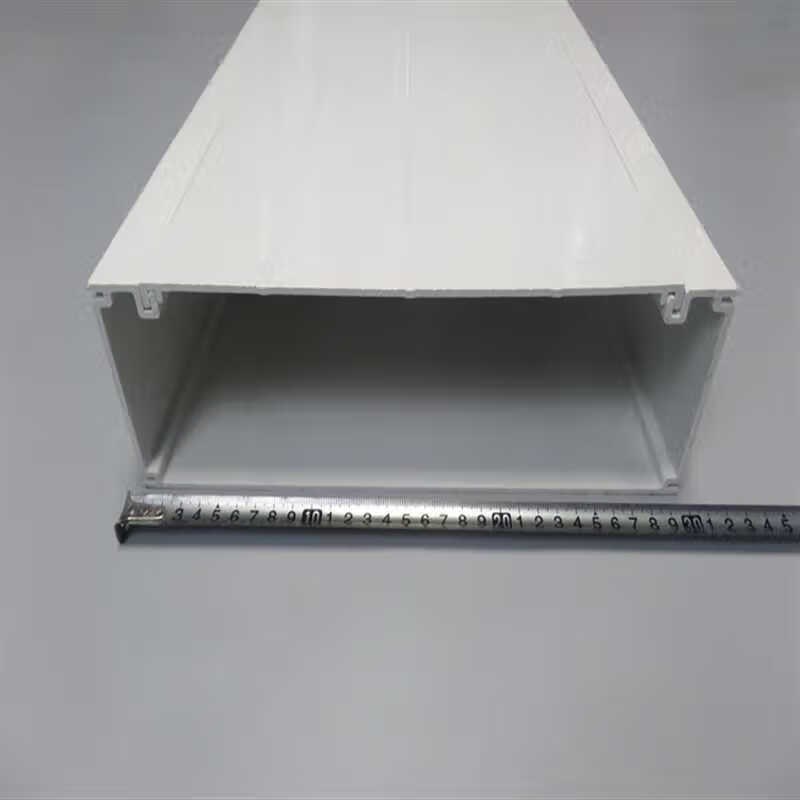 PVC塑钢桥架30j0*100mm防腐蚀防火塑料线槽墙面电缆电线网线走线3