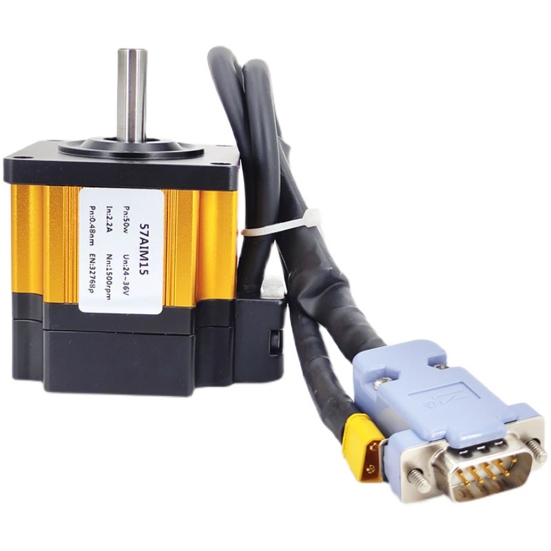 直流电低压伺服驱动一体式关节电机50W100WI1000转2000转485通讯