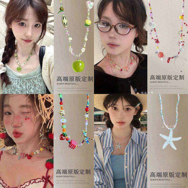 女项饰趣味滴油吊坠项链锁骨时尚骨头高颜值可爱百搭小狗链高级感