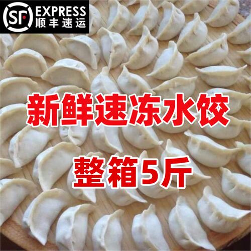 手工水饺素饺子新鲜韭菜鸡蛋水饺速冻半成品牛肉羊肉煎蒸饺早餐