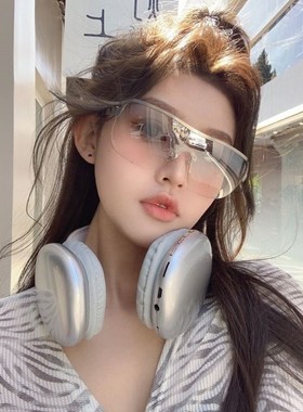 美式Y2K骑行眼镜夜骑太阳镜女网红街拍个性穿搭凹造型墨镜高级感