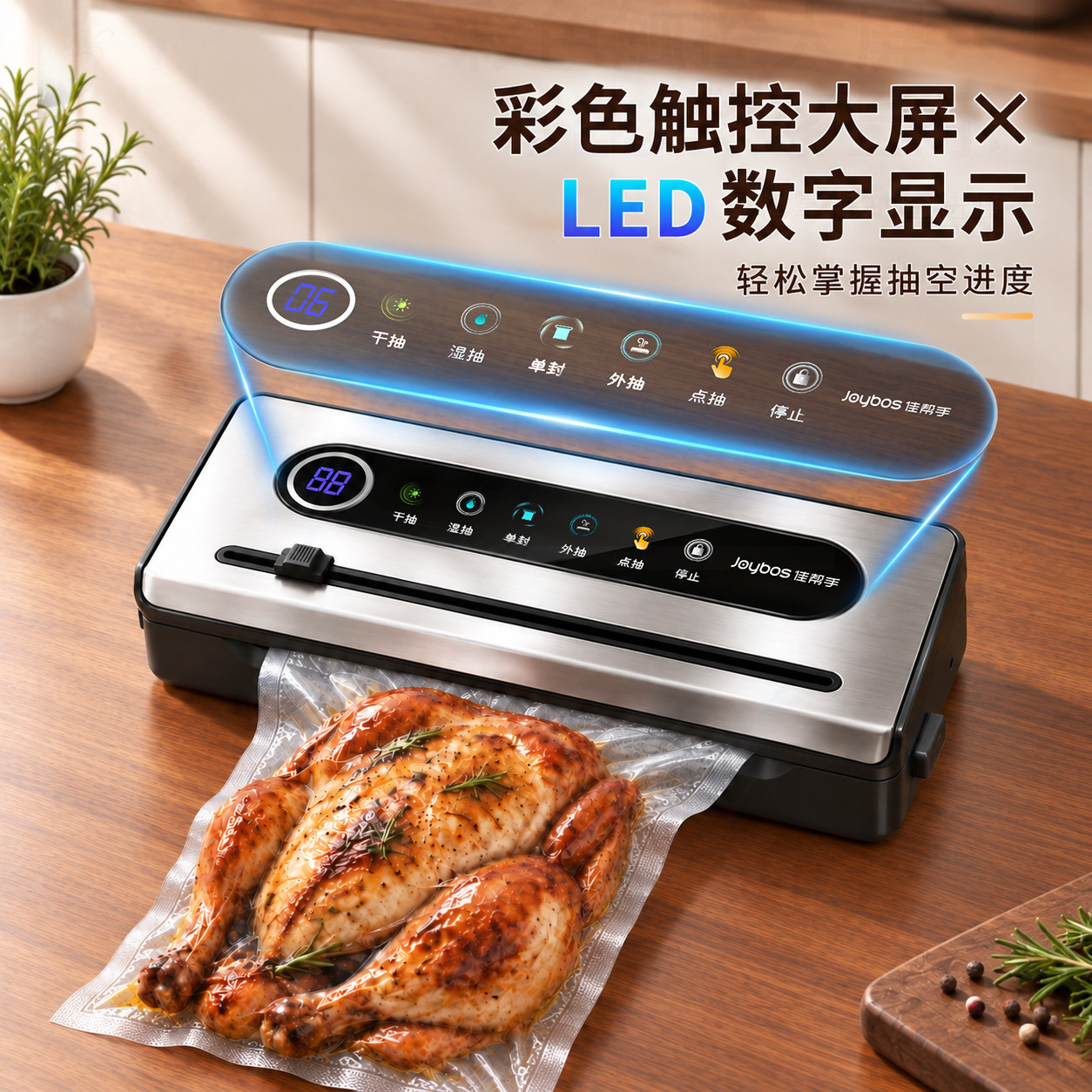 佳帮手真空封口机家用抽真空封口一体机干湿两用食品保鲜机密封机