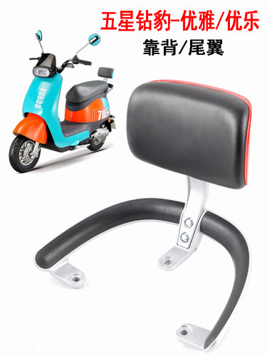 适用于五星钻豹电动车优雅优乐后扶手靠背电瓶车V精灵尾翼拉手