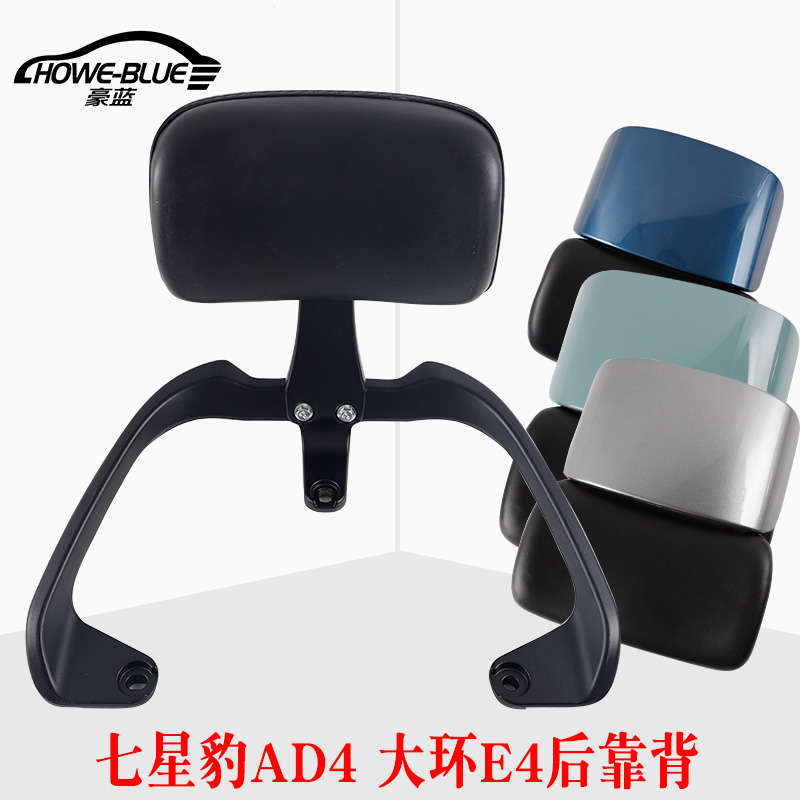 适用壹酷A4七星豹AD4电动车靠背电摩尾翼铝合金扶手大环E4短尾架