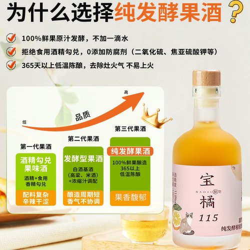 宝橘115纯发酵柑橘酒11.5度