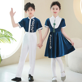 儿童合唱服小学生大合唱团朗诵比赛演出服女童国风六一表演服