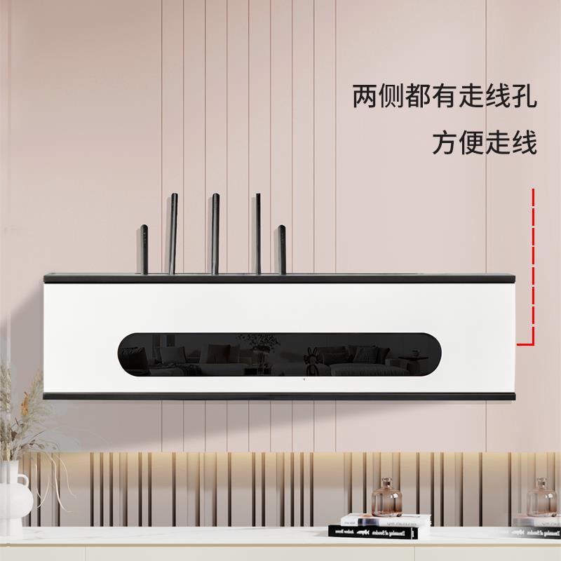 wifi路由器猫收纳盒壁挂墙上超薄电视柜机顶盒置物架隐形插座遮挡