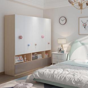 可比熊儿童衣柜实木家用卧室女孩男孩宝宝小衣橱现代简约收纳柜子