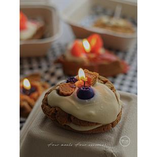 《不正经便当》蓝莓爆浆香薰蜡烛蛋糕甜品可爱创意生日礼物礼盒