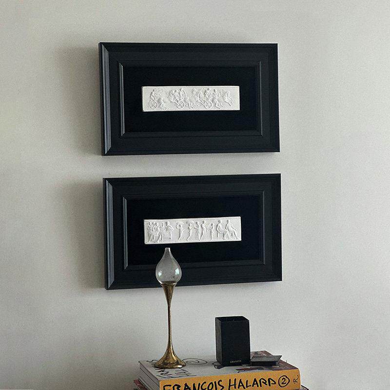 【希腊石膏雕塑】复古法式现代极简装置艺术挂画客厅背景墙玄关画