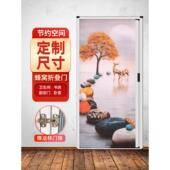 蜂窝折叠门推拉门隐形门隔断门厕所厨房浴室铝合金简易伸缩推拉门